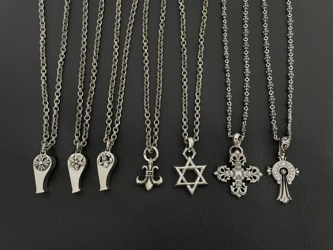 Chrome Hearts Silver Charm Necklaces